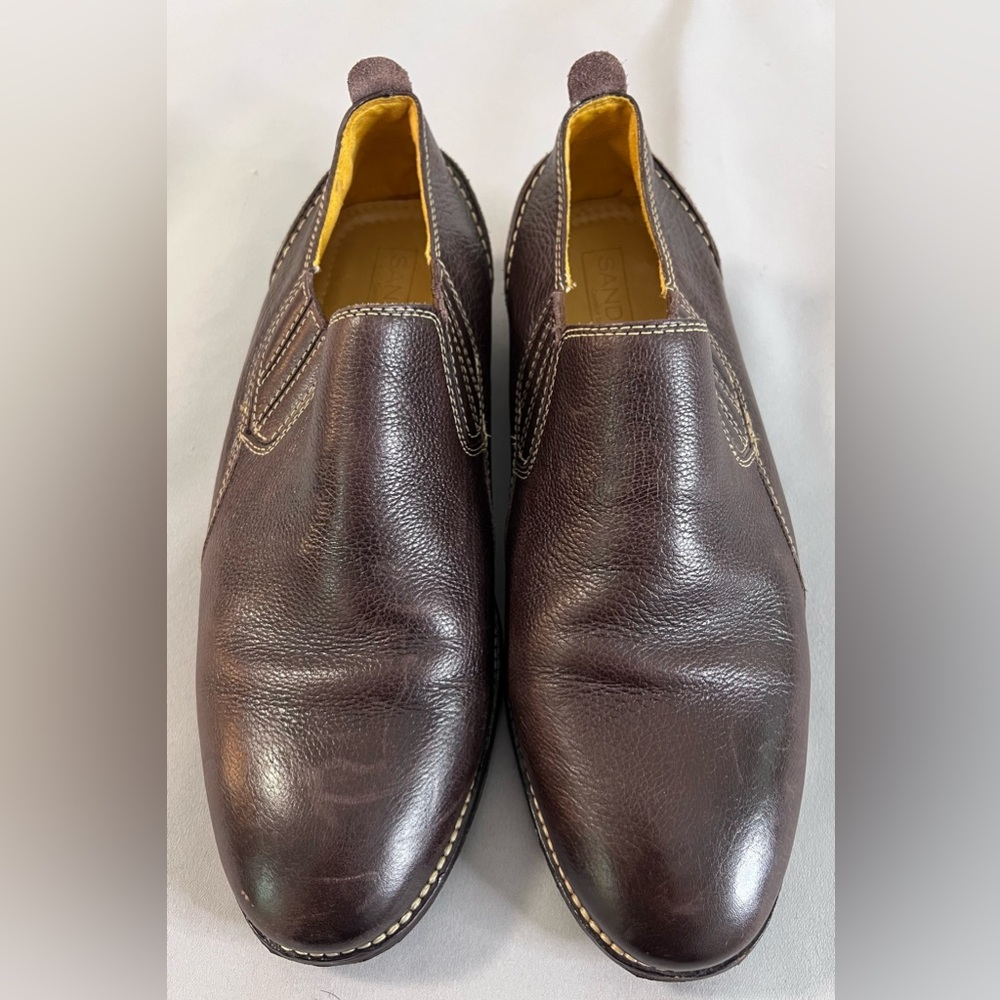 Sandro Moscoloni Brazil Slip On Comfort Loafers Brown Pebbled Leather Mens 8.5 D